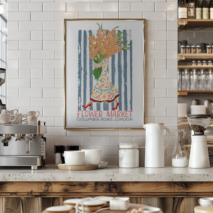 Flower Market Columbia Road - Stretched Canvas, Poster or Fine Art Print - I Heart Wall Art - Poster Print, Canvas Print or Framed Art Print
