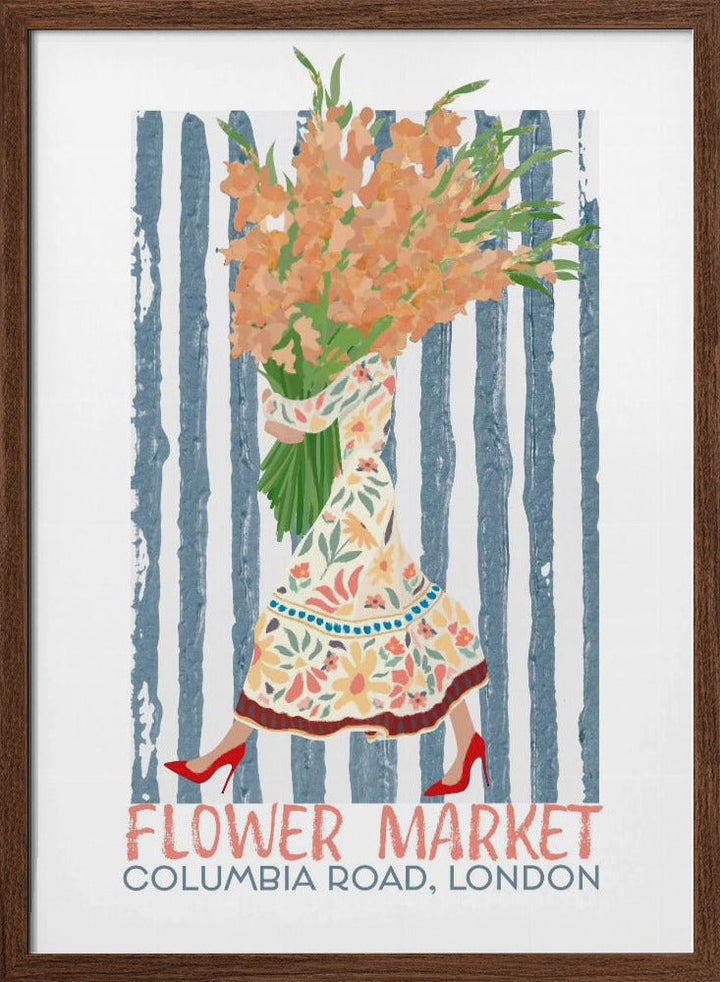 Flower Market Columbia Road - Stretched Canvas, Poster or Fine Art Print - I Heart Wall Art - Poster Print, Canvas Print or Framed Art Print