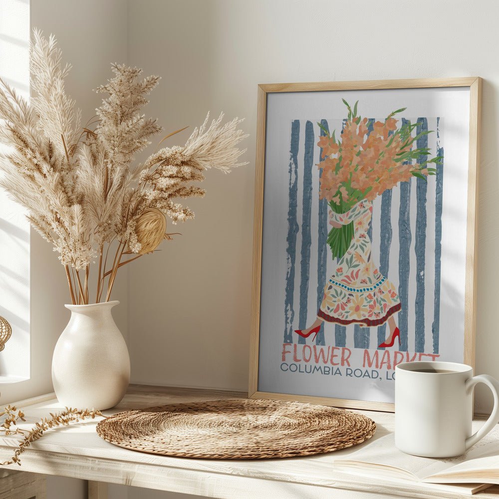 Flower Market Columbia Road - Stretched Canvas, Poster or Fine Art Print - I Heart Wall Art - Poster Print, Canvas Print or Framed Art Print