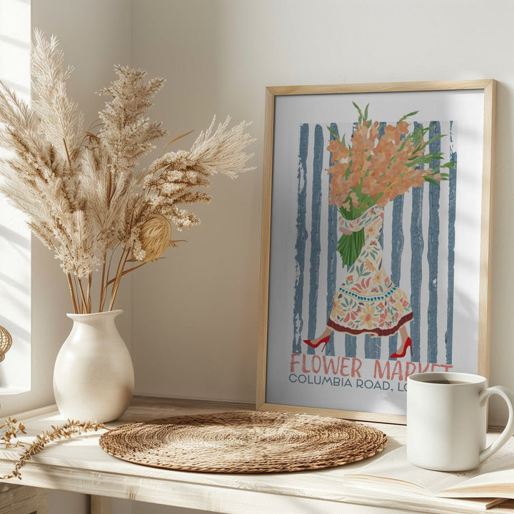 Flower Market Columbia Road - Stretched Canvas, Poster or Fine Art Print - I Heart Wall Art - Poster Print, Canvas Print or Framed Art Print