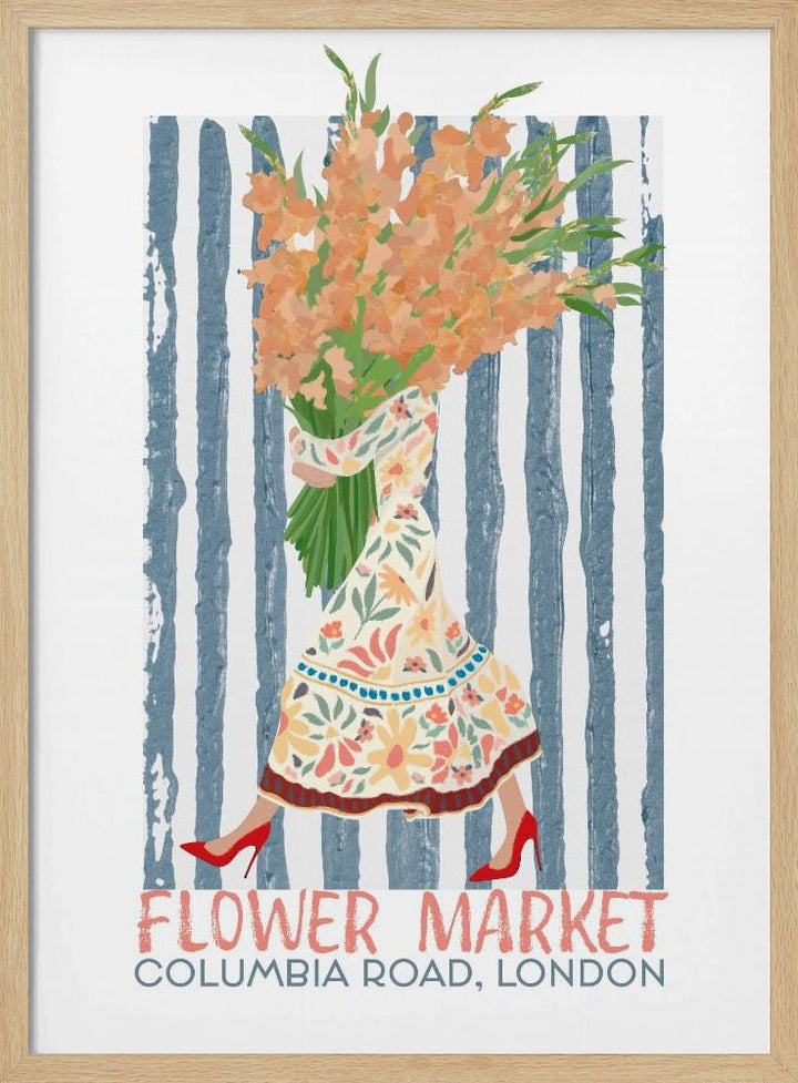 Flower Market Columbia Road - Stretched Canvas, Poster or Fine Art Print - I Heart Wall Art - Poster Print, Canvas Print or Framed Art Print
