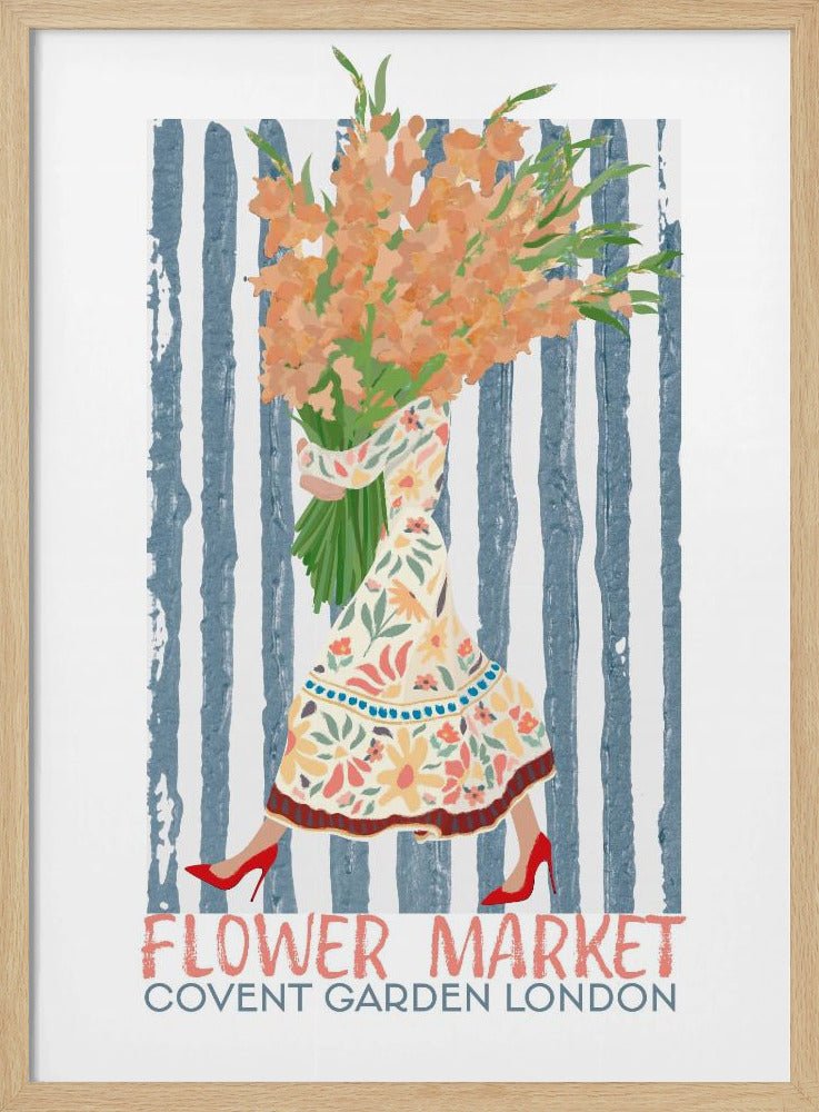 Flower Market Covent Garden - Stretched Canvas, Poster or Fine Art Print - I Heart Wall Art - Poster Print, Canvas Print or Framed Art Print