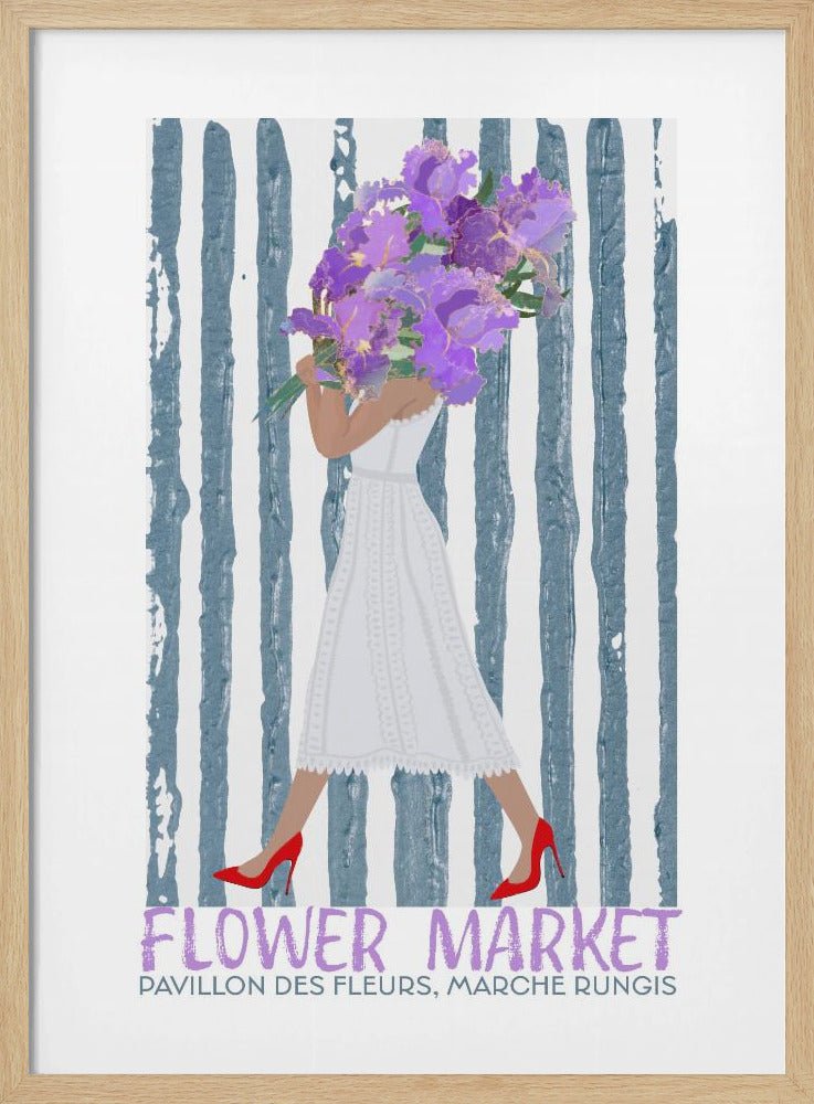 Flower Market Marche Rungis - Stretched Canvas, Poster or Fine Art Print - I Heart Wall Art - Poster Print, Canvas Print or Framed Art Print