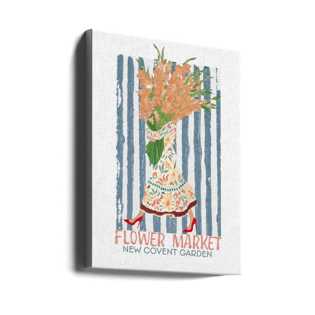 Flower Market New Covent Garden - Stretched Canvas, Poster or Fine Art Print - I Heart Wall Art - Poster Print, Canvas Print or Framed Art Print