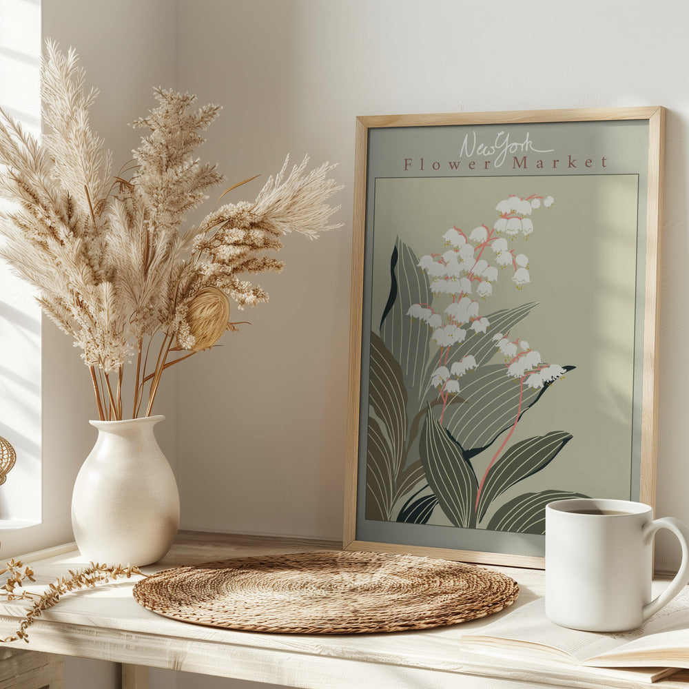 Flower Market New York Lily of the valley - Stretched Canvas, Poster or Fine Art Print I Heart Wall Art
