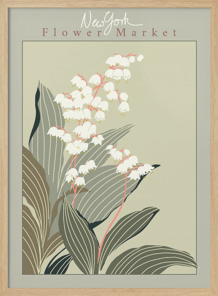 Flower Market New York Lily of the valley - Stretched Canvas, Poster or Fine Art Print I Heart Wall Art