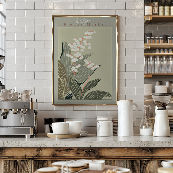 Flower Market New York Lily of the valley - Stretched Canvas, Poster or Fine Art Print I Heart Wall Art