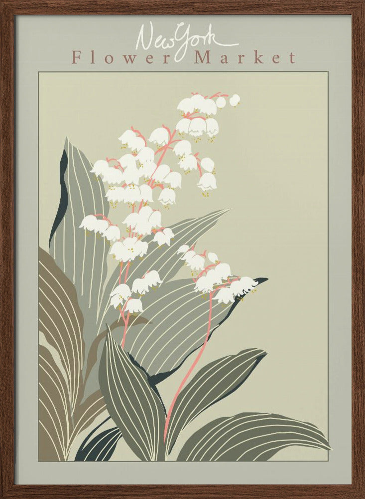 Flower Market New York Lily of the valley - Stretched Canvas, Poster or Fine Art Print I Heart Wall Art
