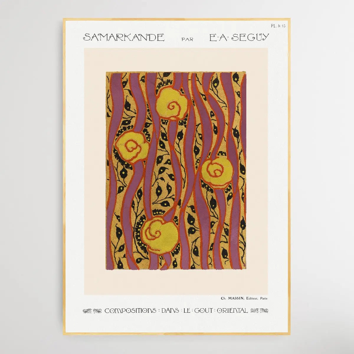 Flower Pattern 1 Art Deco 1914 by E. A. Séguy - I Heart Wall Art