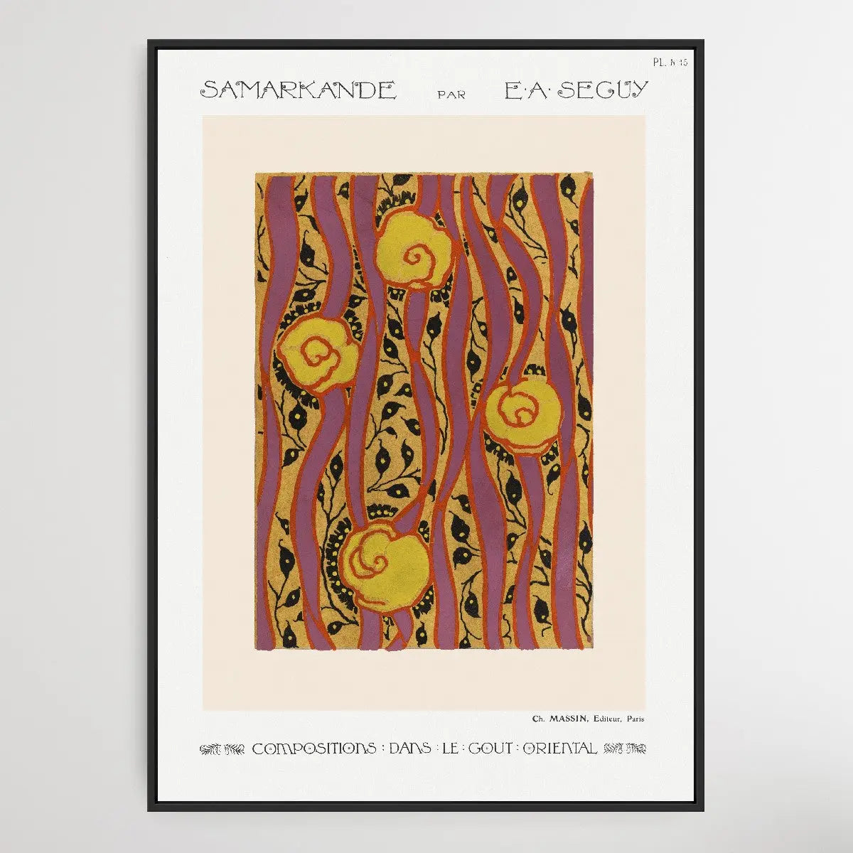 Flower Pattern 1 Art Deco 1914 by E. A. Séguy - I Heart Wall Art