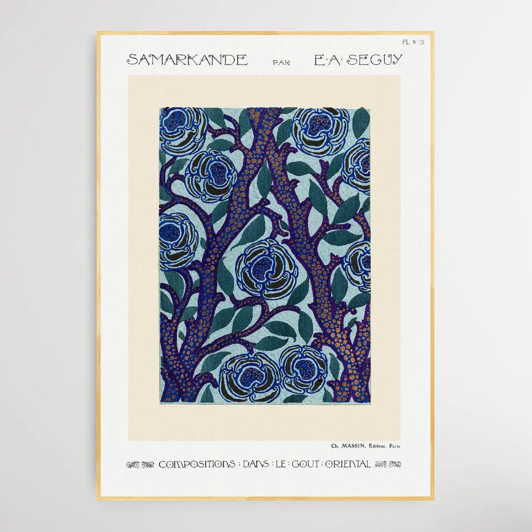 Flower Pattern 3 Art Deco 1914 by E. A. Séguy - I Heart Wall Art