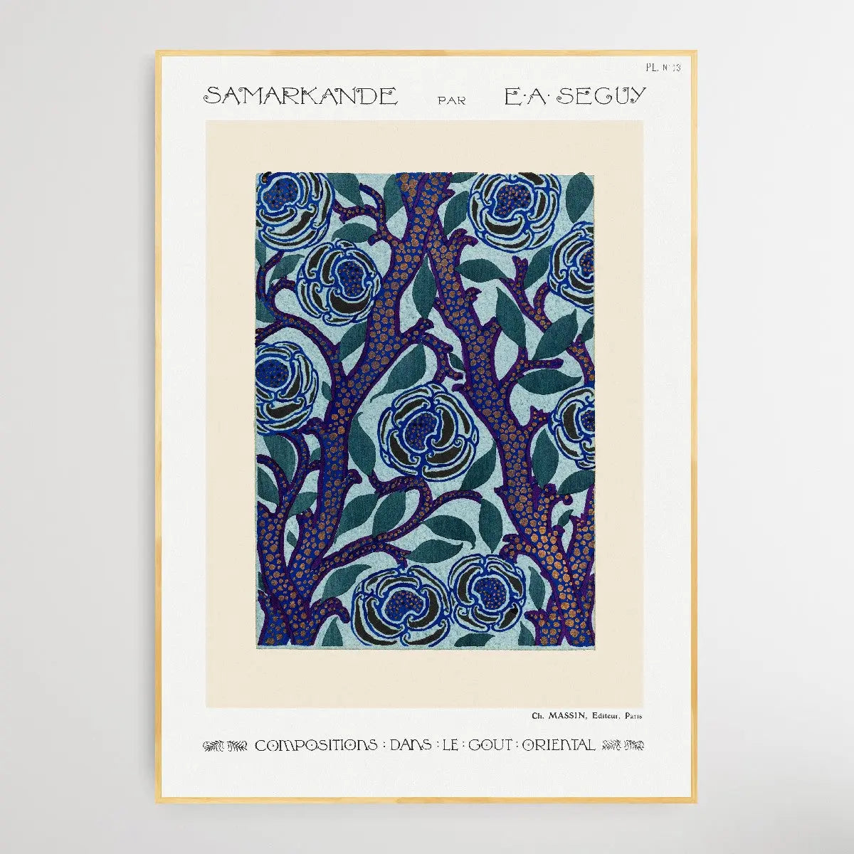 Flower Pattern 3 Art Deco 1914 by E. A. Séguy - I Heart Wall Art