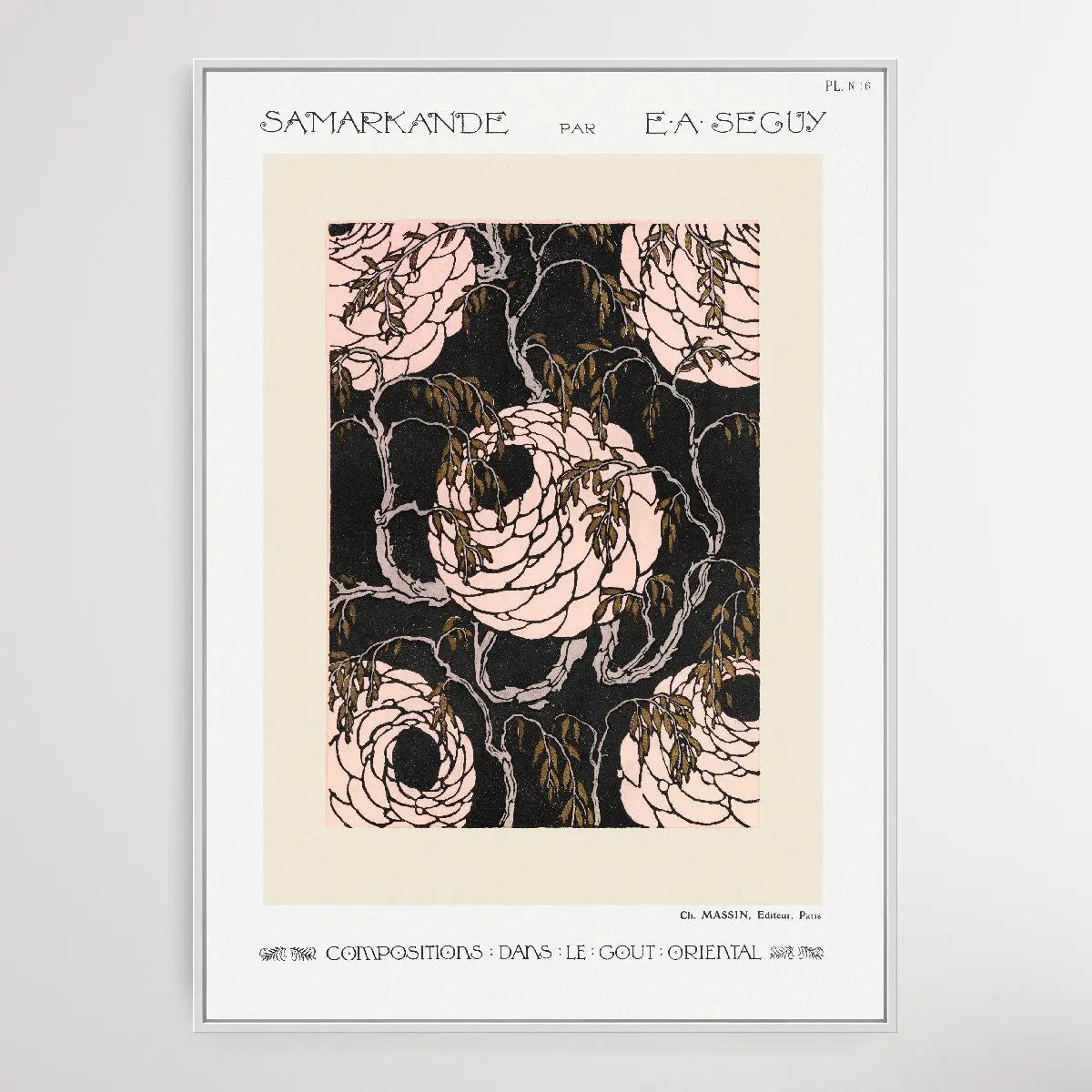 Flower Pattern Art Deco 1914 by E. A. Séguy - I Heart Wall Art