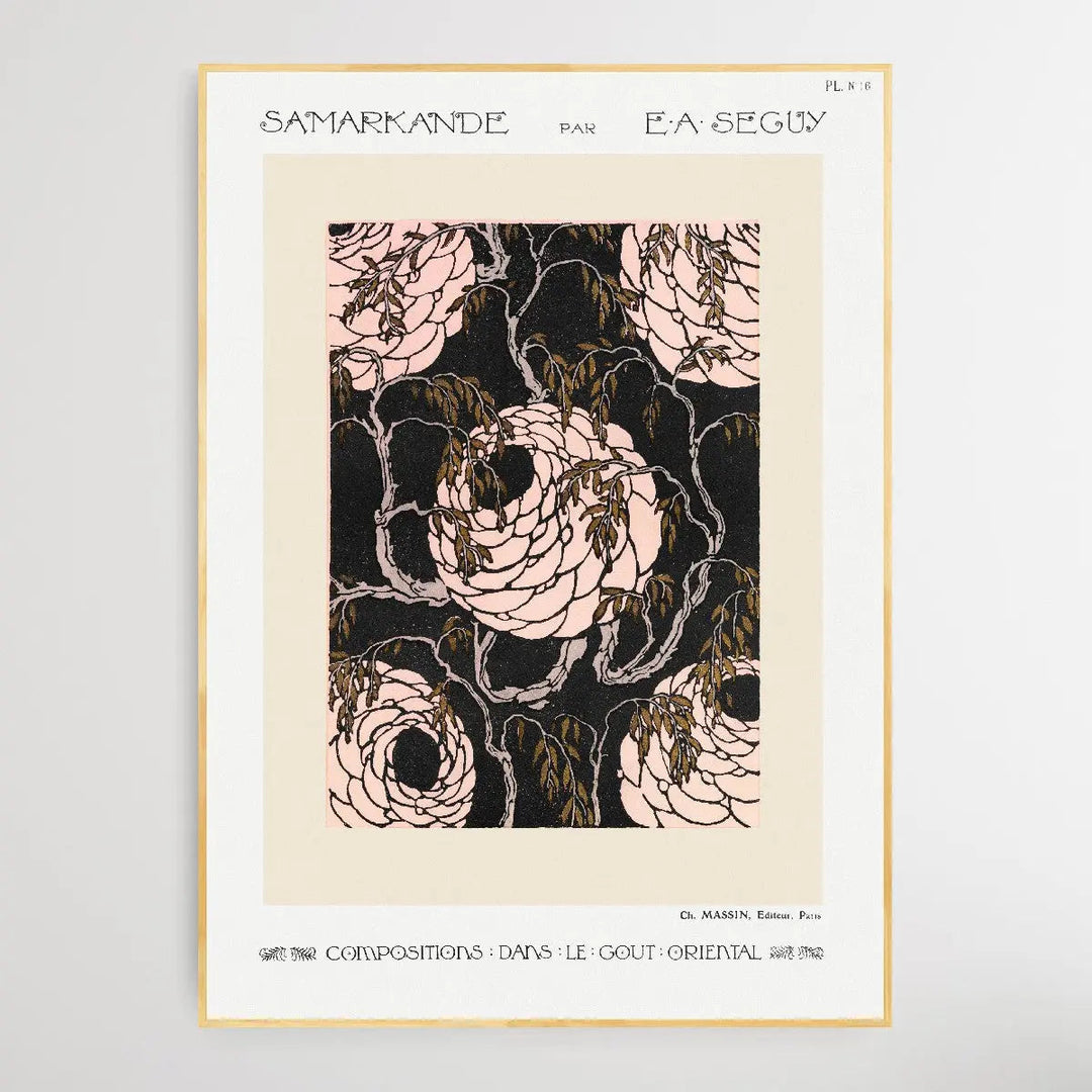 Flower Pattern Art Deco 1914 by E. A. Séguy - I Heart Wall Art