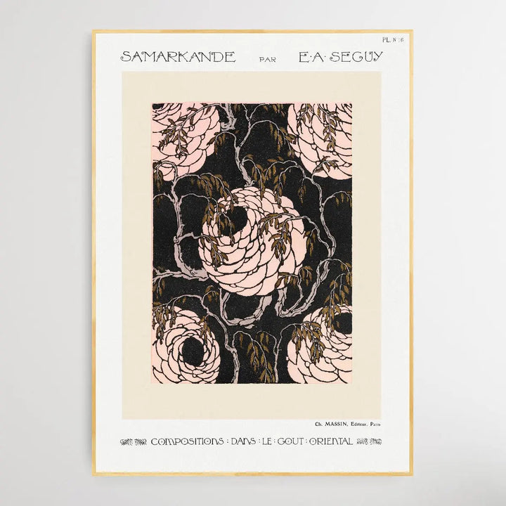 Flower Pattern Art Deco 1914 by E. A. Séguy - I Heart Wall Art
