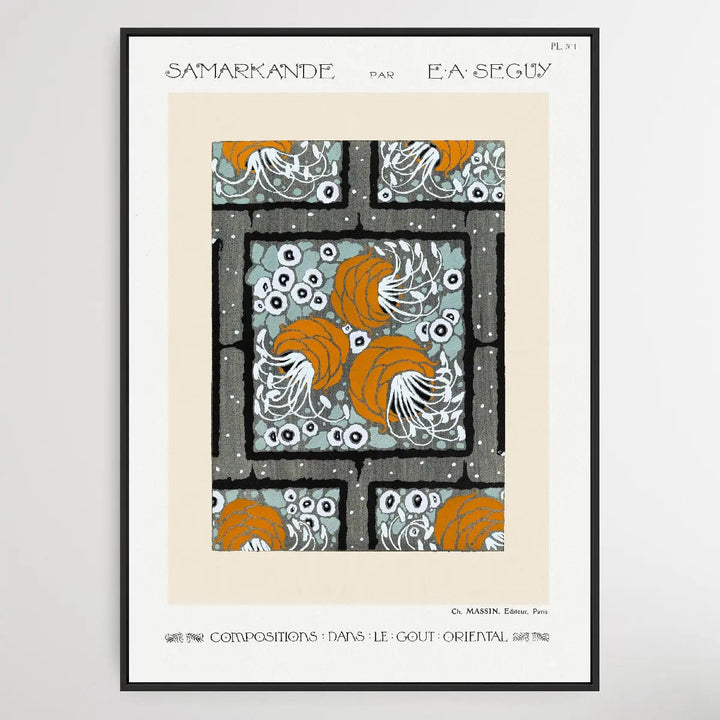 Flower Pochoir Pattern 1 1914 by E. A. Séguy - I Heart Wall Art