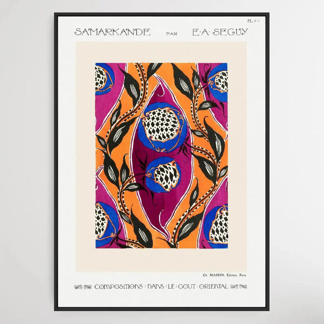 Flower Pochoir Pattern 2 1914 by E. A. Séguy - I Heart Wall Art