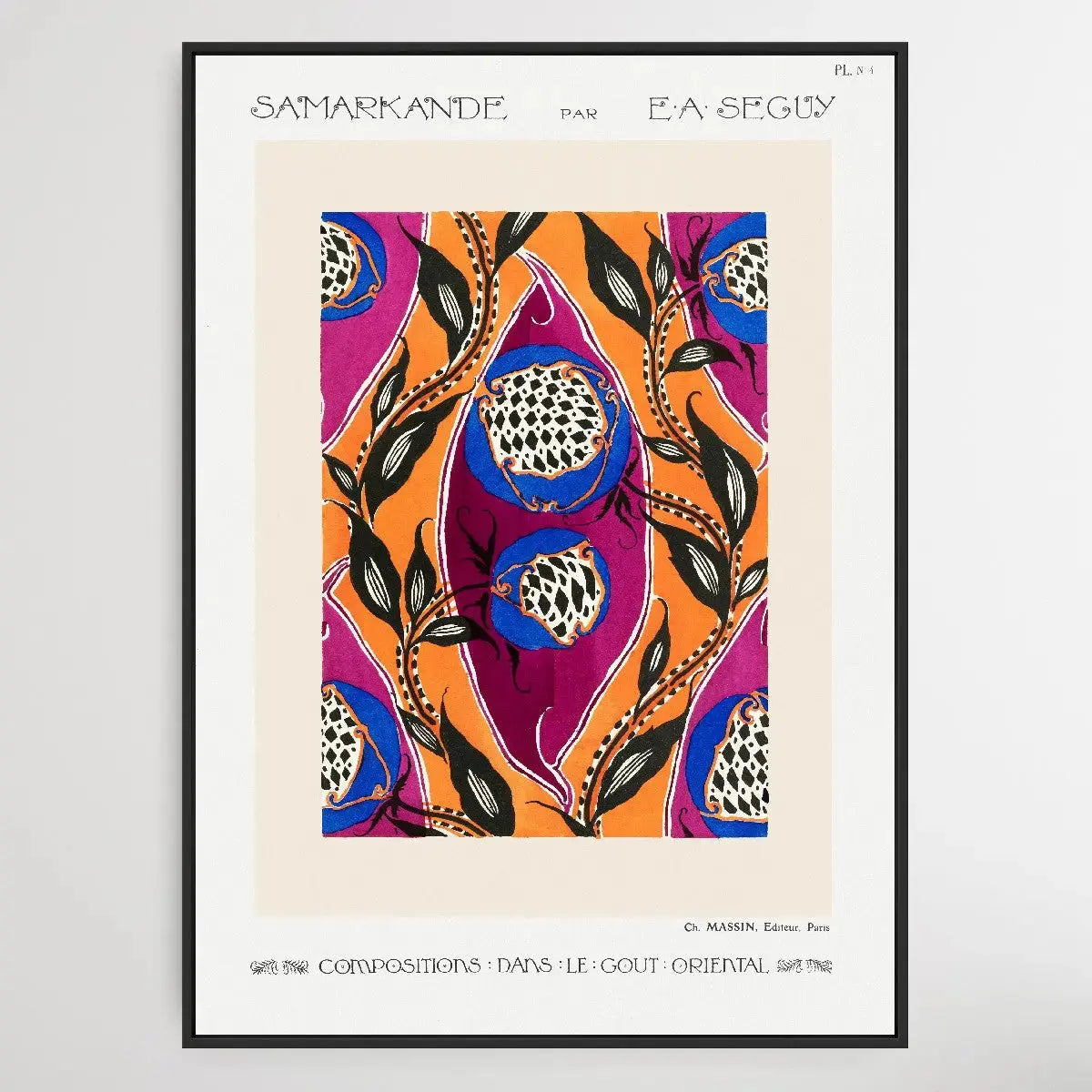 Flower Pochoir Pattern 2 1914 by E. A. Séguy - I Heart Wall Art
