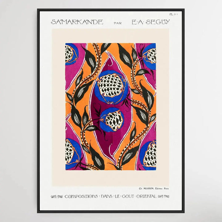 Flower Pochoir Pattern 2 1914 by E. A. Séguy - I Heart Wall Art