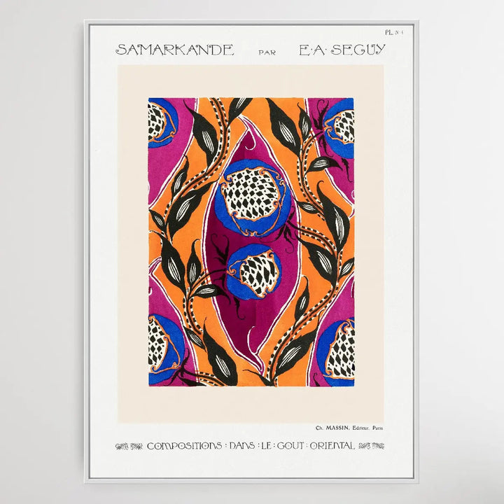 Flower Pochoir Pattern 2 1914 by E. A. Séguy - I Heart Wall Art