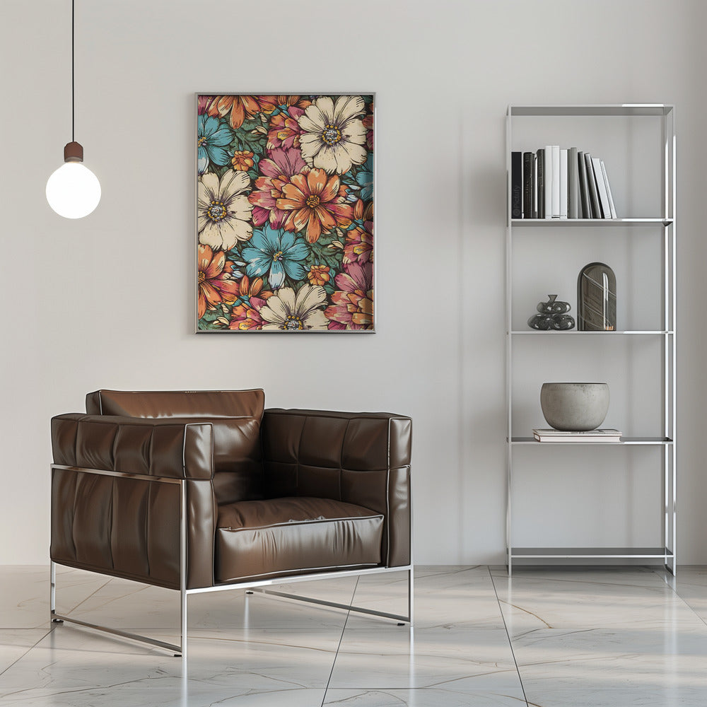 Flower Power - Stretched Canvas, Poster or Fine Art Print I Heart Wall Art