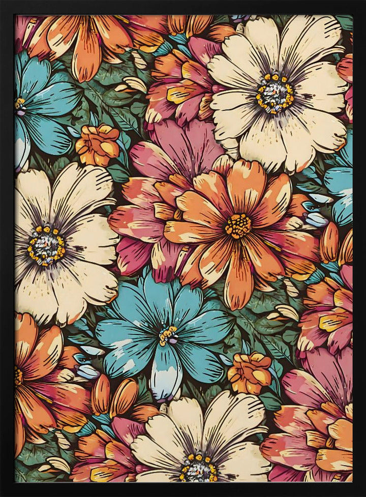 Flower Power - Stretched Canvas, Poster or Fine Art Print I Heart Wall Art
