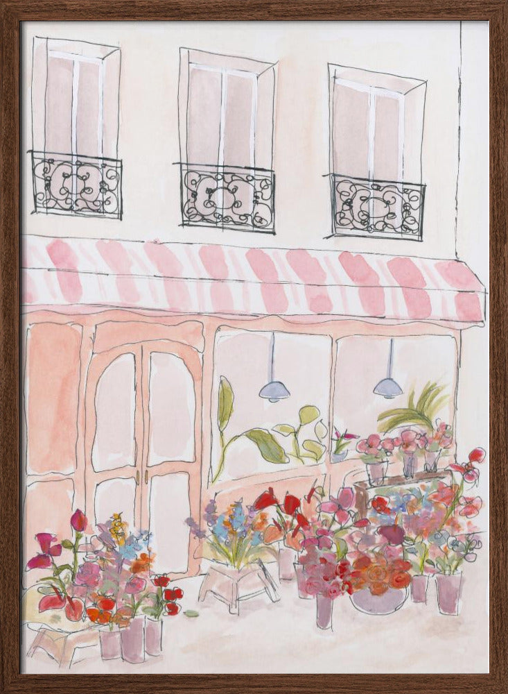 Flower Shop 70x100 - Stretched Canvas, Poster or Fine Art Print I Heart Wall Art