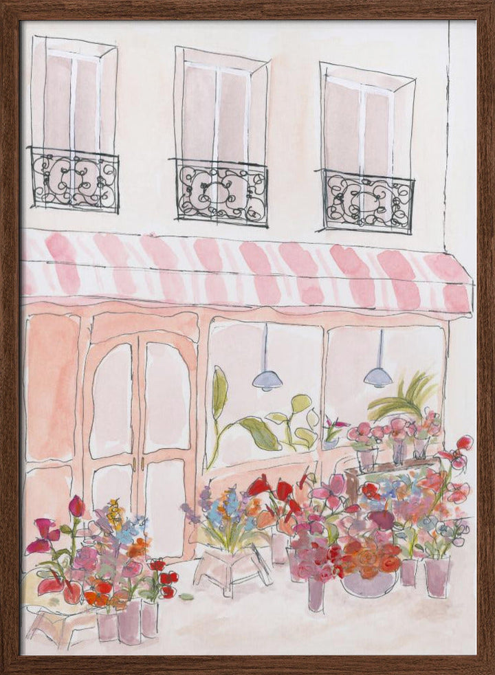 Flower Shop 70x100 - Stretched Canvas, Poster or Fine Art Print I Heart Wall Art