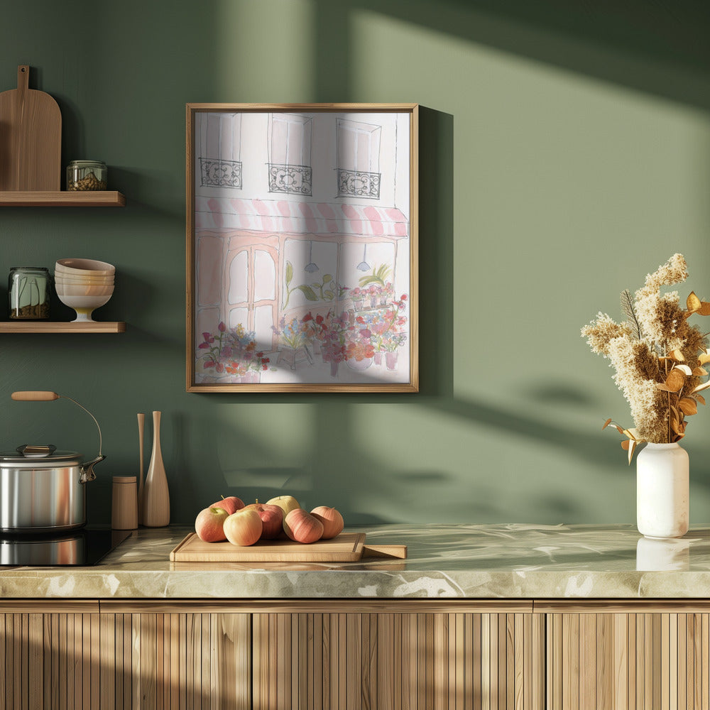 Flower Shop 70x100 - Stretched Canvas, Poster or Fine Art Print I Heart Wall Art