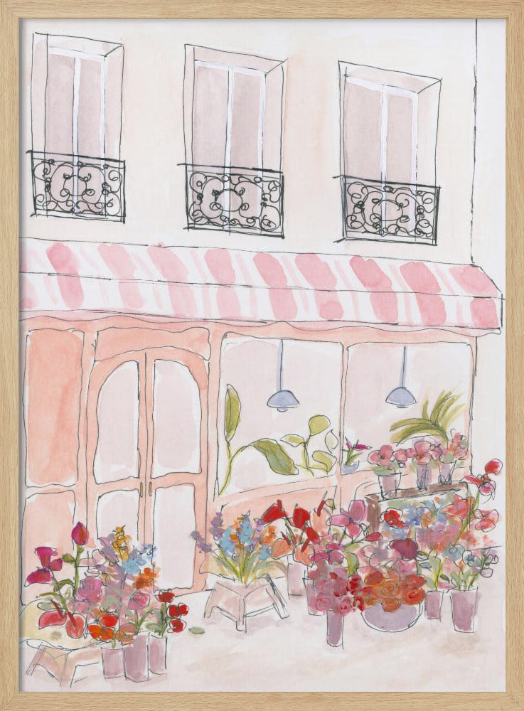 Flower Shop 70x100 - Stretched Canvas, Poster or Fine Art Print I Heart Wall Art