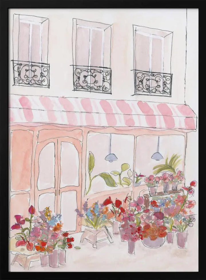 Flower Shop 70x100 - Stretched Canvas, Poster or Fine Art Print I Heart Wall Art