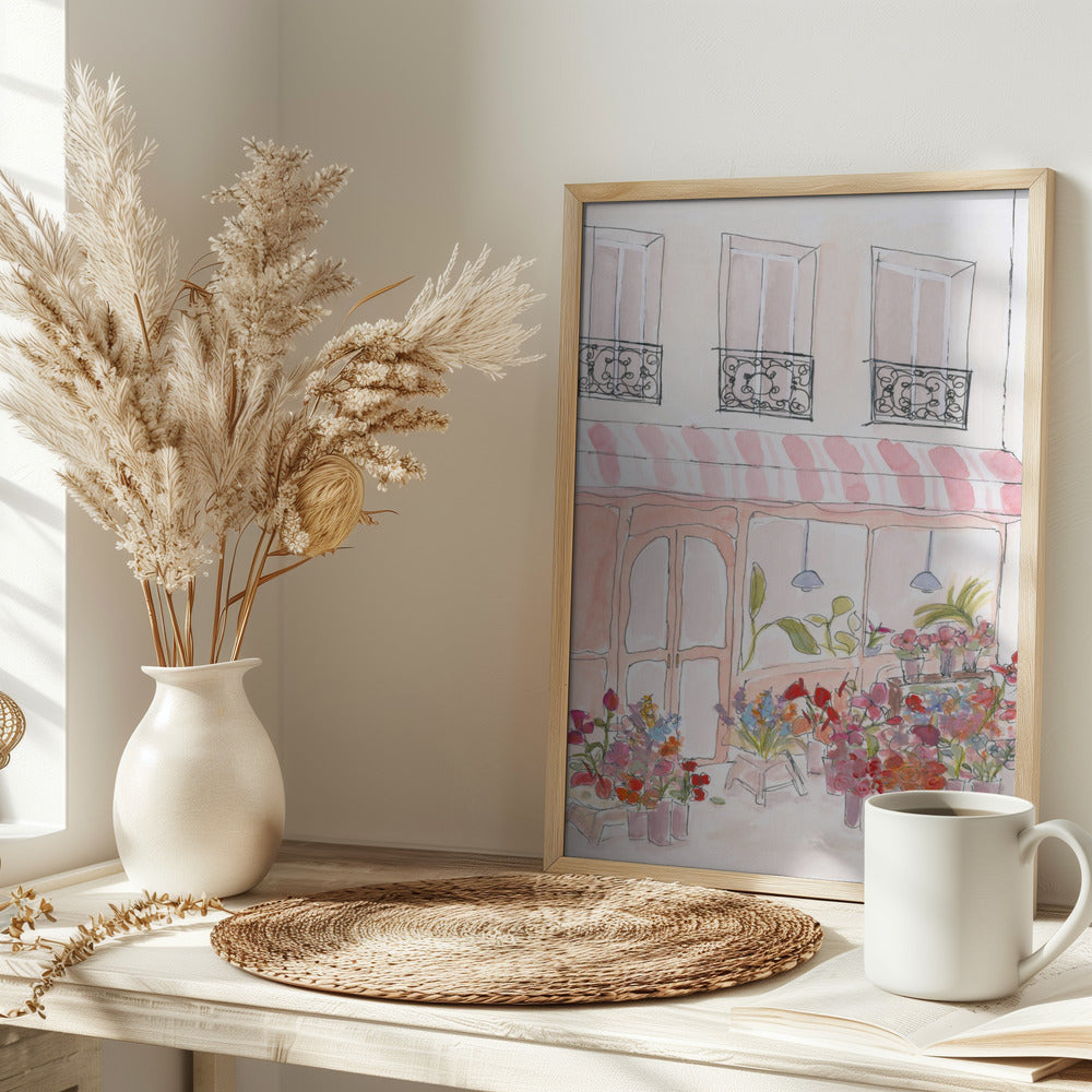 Flower Shop 70x100 - Stretched Canvas, Poster or Fine Art Print I Heart Wall Art
