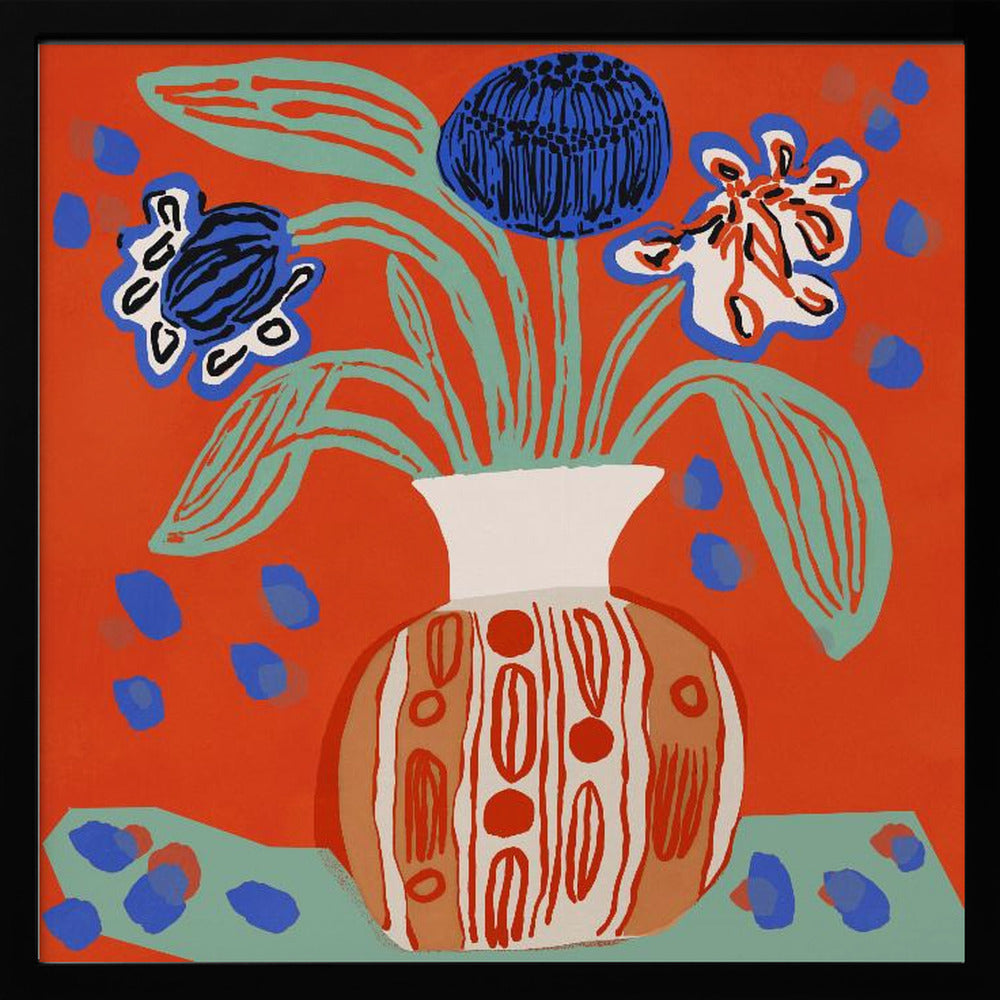 Flower Still Life - Square Stretched Canvas, Poster or Fine Art Print I Heart Wall Art