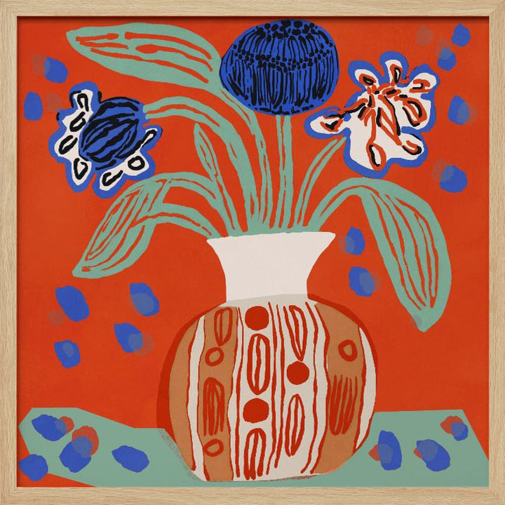 Flower Still Life - Square Stretched Canvas, Poster or Fine Art Print I Heart Wall Art