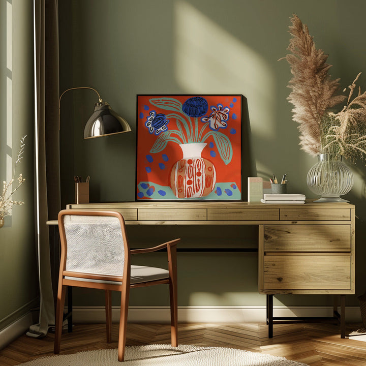 Flower Still Life - Square Stretched Canvas, Poster or Fine Art Print I Heart Wall Art