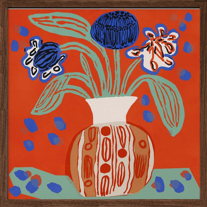 Flower Still Life - Square Stretched Canvas, Poster or Fine Art Print I Heart Wall Art
