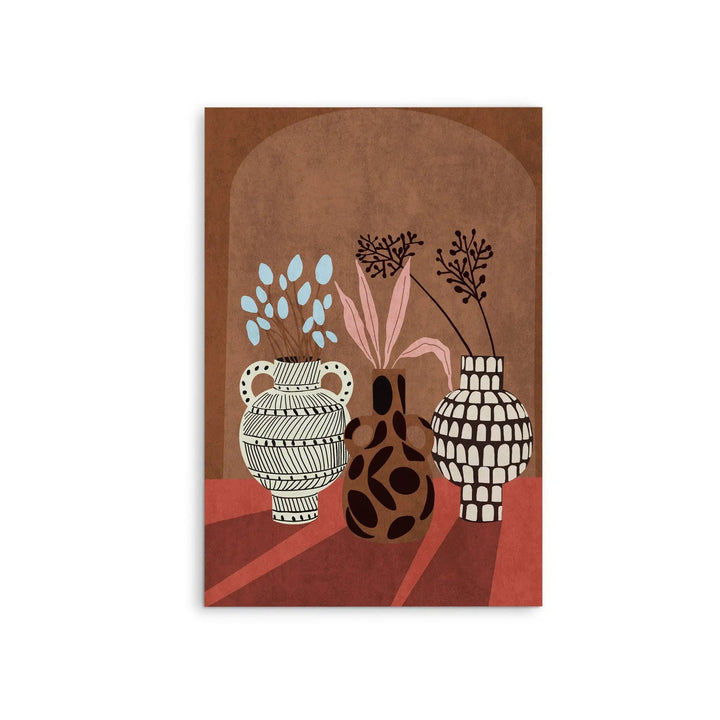 Flower Vase 5 by Emel Tunaboylu -  Contemporary Floral Vase Stretched Canvas Print or Framed Fine Art Print - Artwork I Heart Wall Art Australia