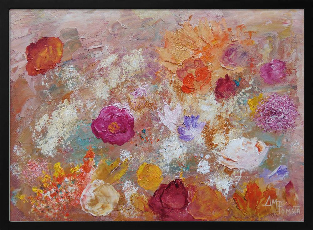 Flower Wall - Stretched Canvas, Poster or Fine Art Print I Heart Wall Art