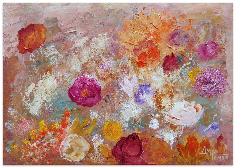Flower Wall - Stretched Canvas, Poster or Fine Art Print I Heart Wall Art