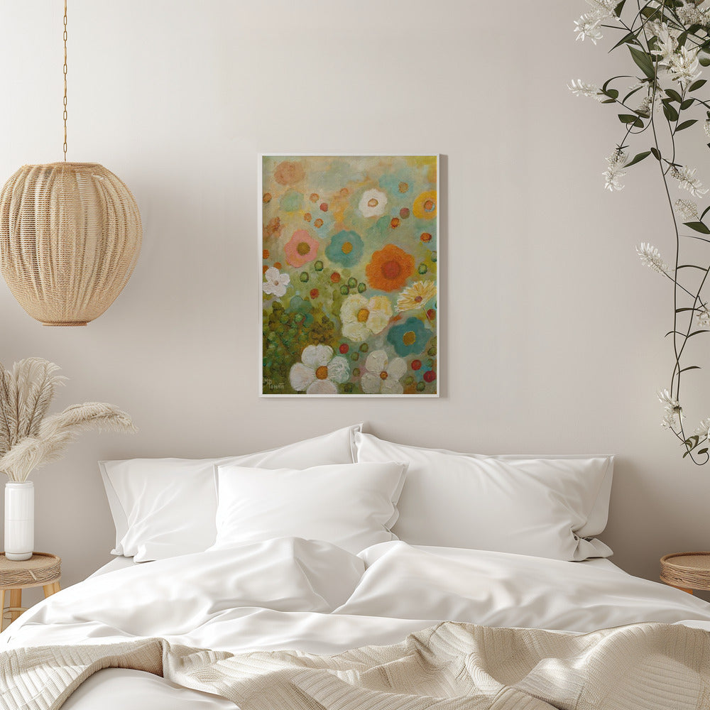 Flower Whirl - Stretched Canvas, Poster or Fine Art Print I Heart Wall Art