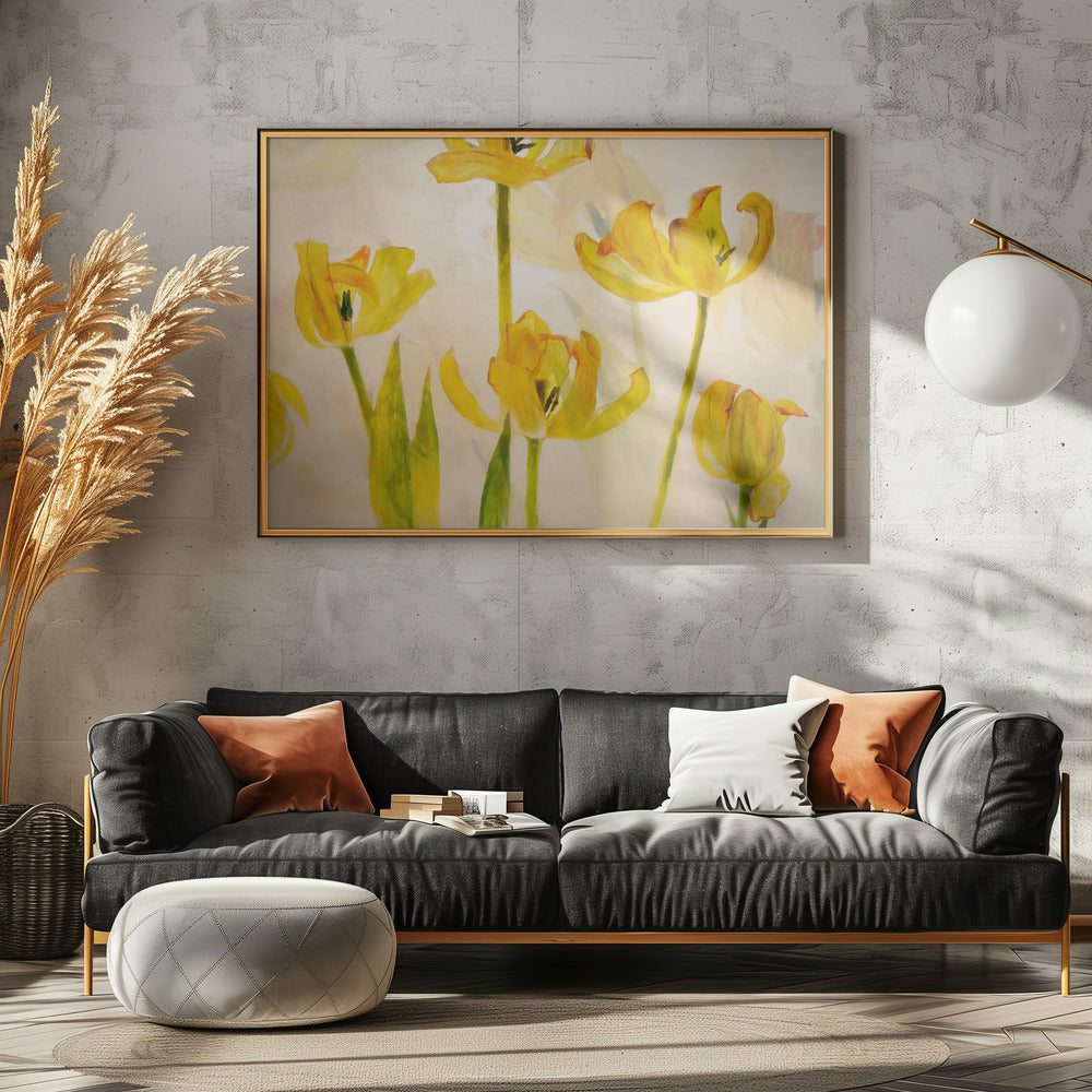Flowering tulips - Stretched Canvas, Poster or Fine Art Print I Heart Wall Art