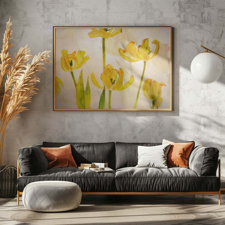 Flowering tulips - Stretched Canvas, Poster or Fine Art Print I Heart Wall Art