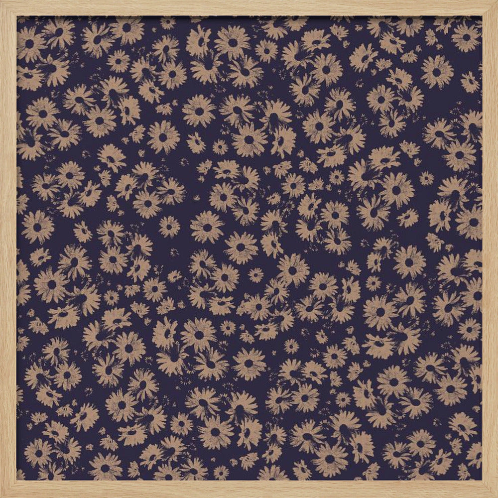Flowers At Dawn Nº2 - Square Stretched Canvas, Poster or Fine Art Print I Heart Wall Art