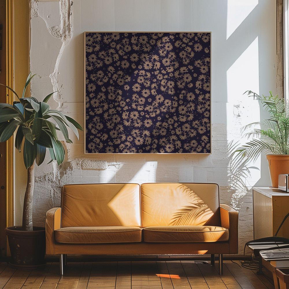 Flowers At Dawn Nº2 - Square Stretched Canvas, Poster or Fine Art Print I Heart Wall Art