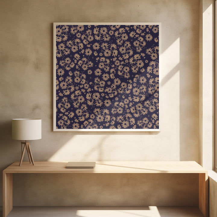 Flowers At Dawn Nº2 - Square Stretched Canvas, Poster or Fine Art Print I Heart Wall Art