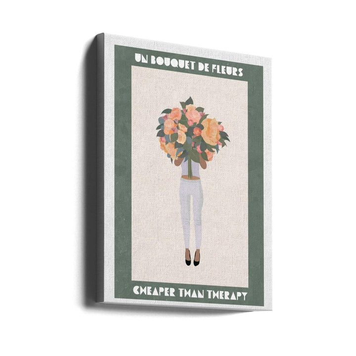 Flowers girl therapy - Stretched Canvas, Poster or Fine Art Print - I Heart Wall Art - Poster Print, Canvas Print or Framed Art Print