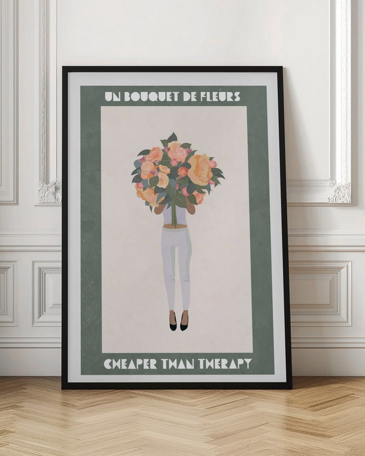 Flowers girl therapy - Stretched Canvas, Poster or Fine Art Print - I Heart Wall Art - Poster Print, Canvas Print or Framed Art Print