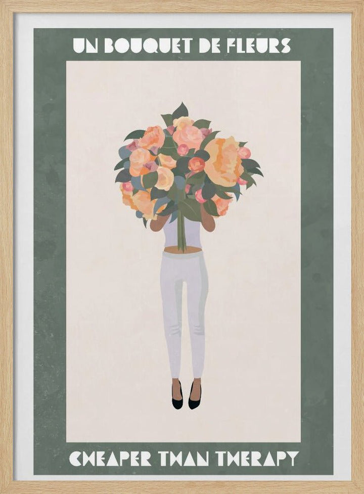 Flowers girl therapy - Stretched Canvas, Poster or Fine Art Print - I Heart Wall Art - Poster Print, Canvas Print or Framed Art Print