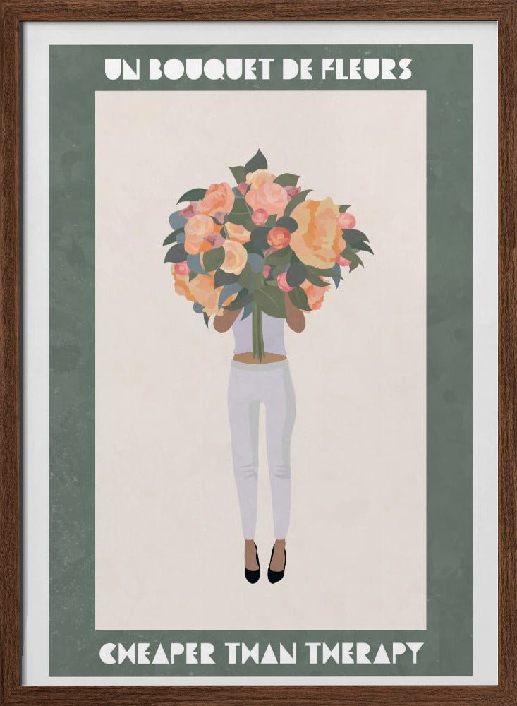 Flowers girl therapy - Stretched Canvas, Poster or Fine Art Print - I Heart Wall Art - Poster Print, Canvas Print or Framed Art Print