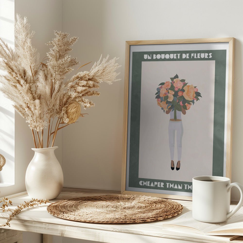 Flowers girl therapy - Stretched Canvas, Poster or Fine Art Print - I Heart Wall Art - Poster Print, Canvas Print or Framed Art Print